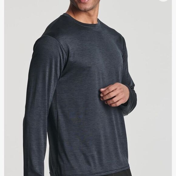 Real Essentials 4 Pack: Dry-Fit LS shirt BLK, Grey, Teal, Burgundy M NWT IN PKG - Picture 4 of 9
